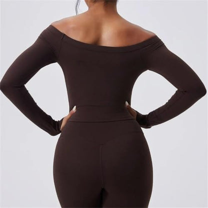 Women Gym Yoga Set Sportswear Long Sleeve Sports Suits