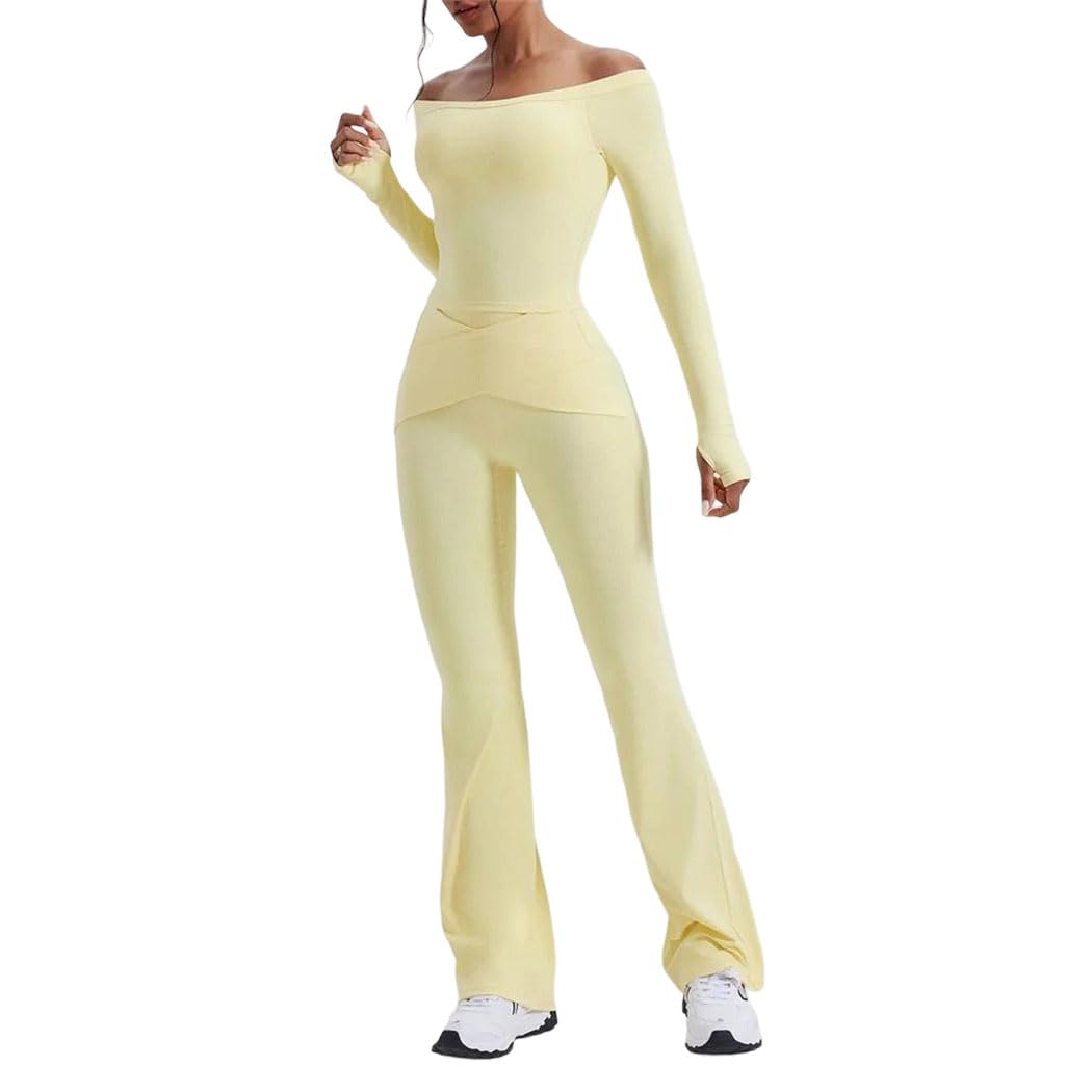 Women Gym Yoga Set Sportswear Long Sleeve Sports Suits