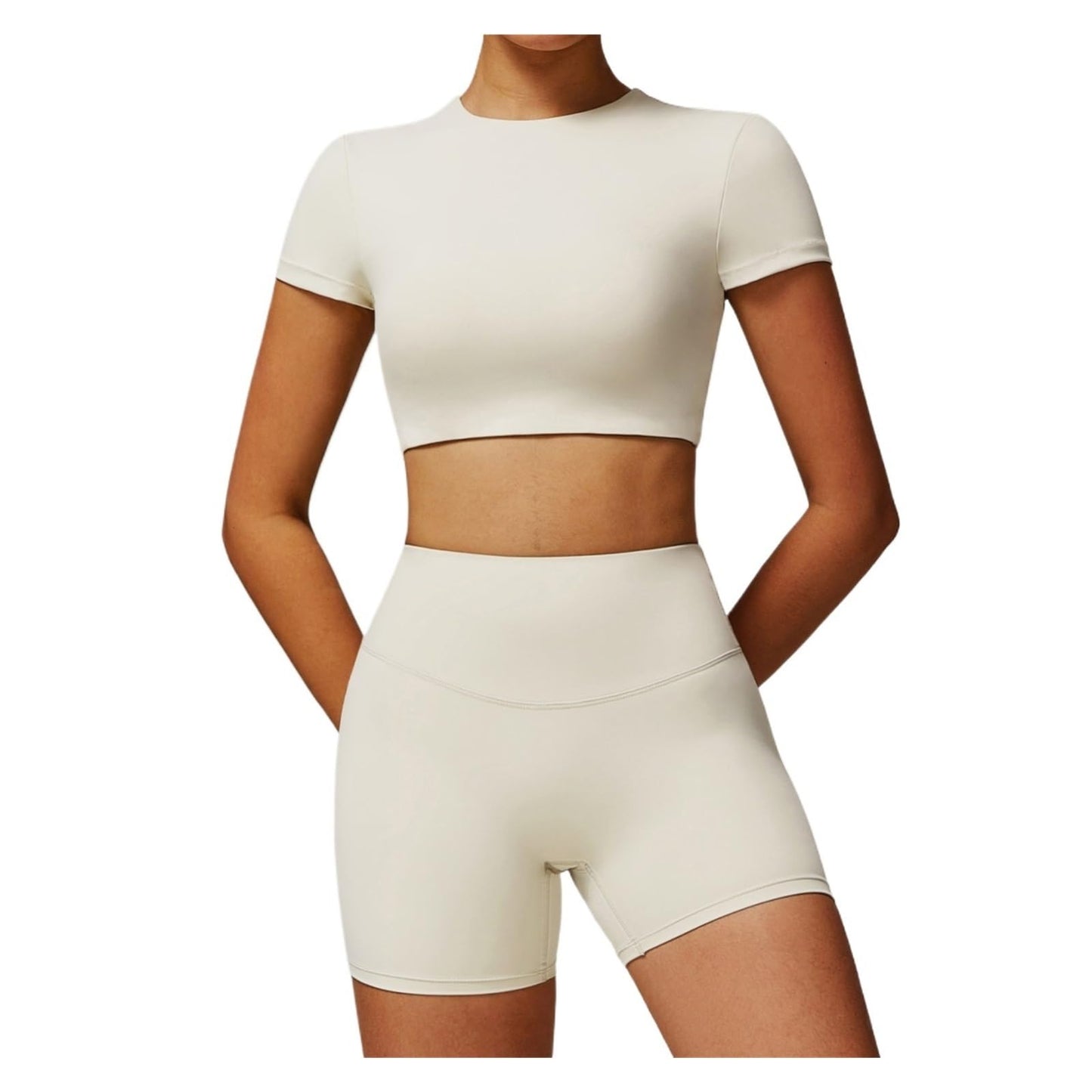 Women’s 2-Piece Workout Set with T-Shirt & Leggings
