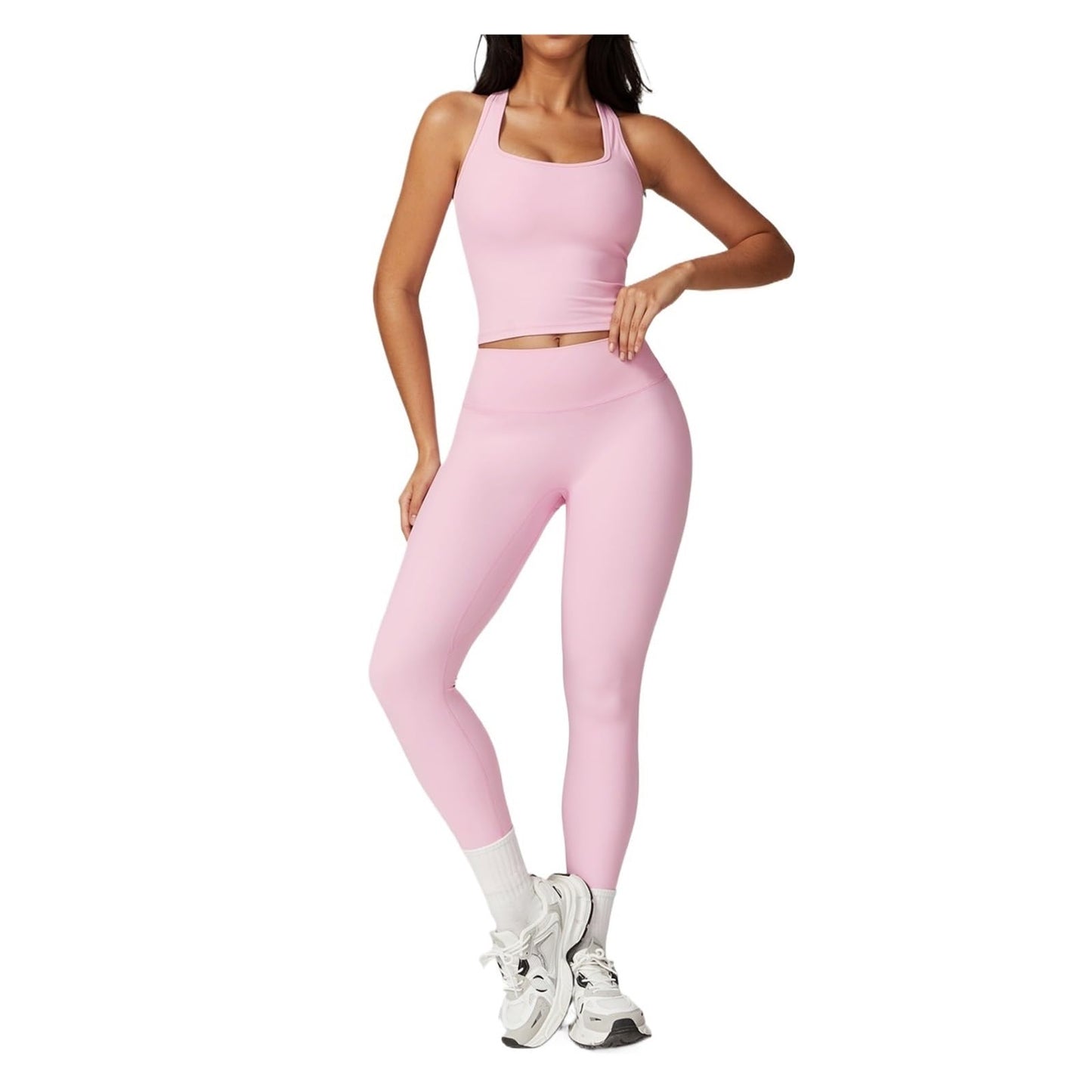 Women’s 2-Piece Workout Set with Top & Skirt Shorts