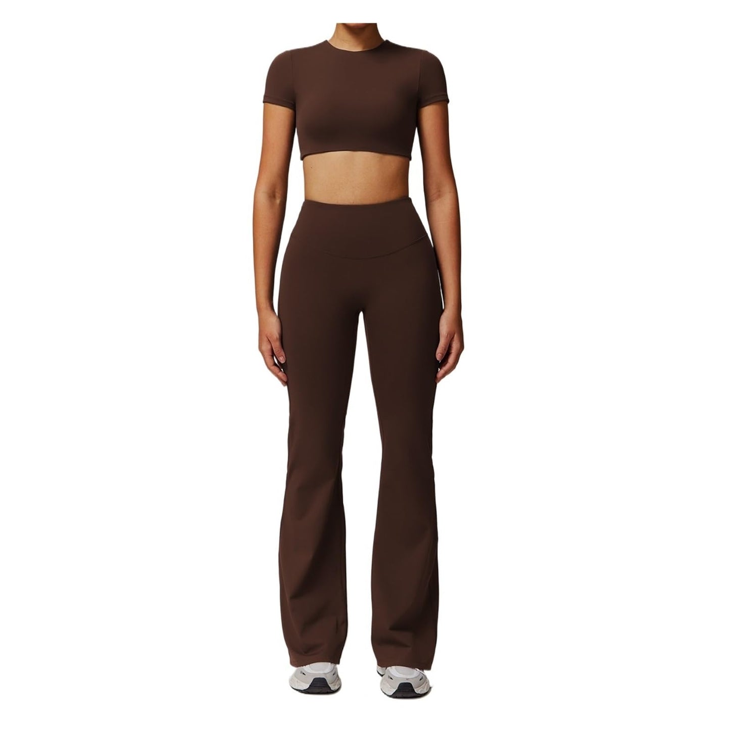 Women’s 2-Piece Workout Set with T-Shirt & Leggings