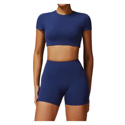 Women’s 2-Piece Workout Set with T-Shirt & Leggings