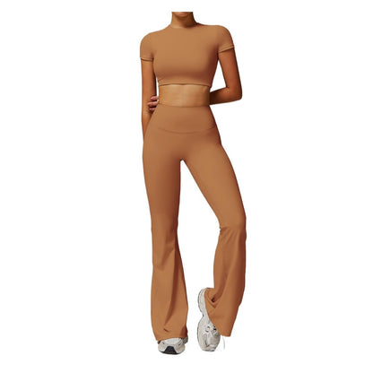 Women’s 2-Piece Workout Set with T-Shirt & Leggings