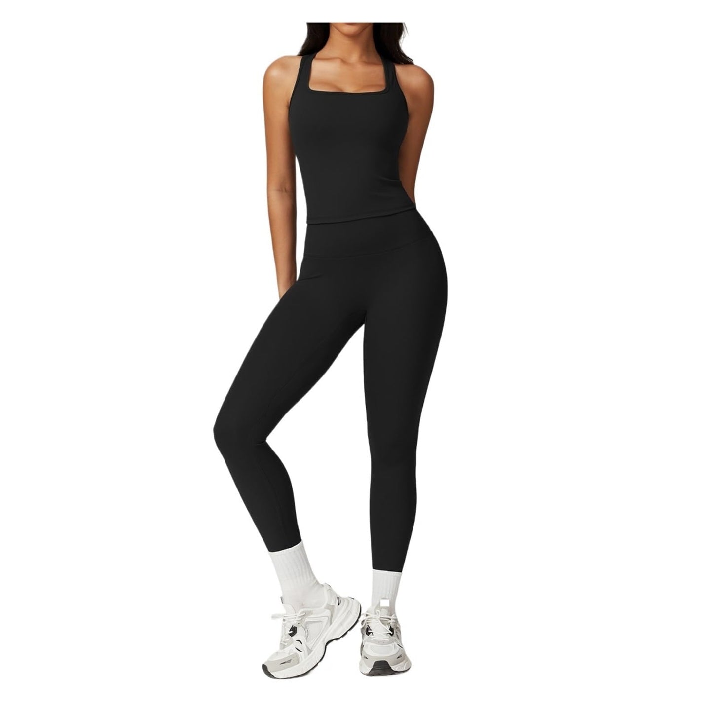 Women’s 2-Piece Workout Set with Top & Skirt Shorts