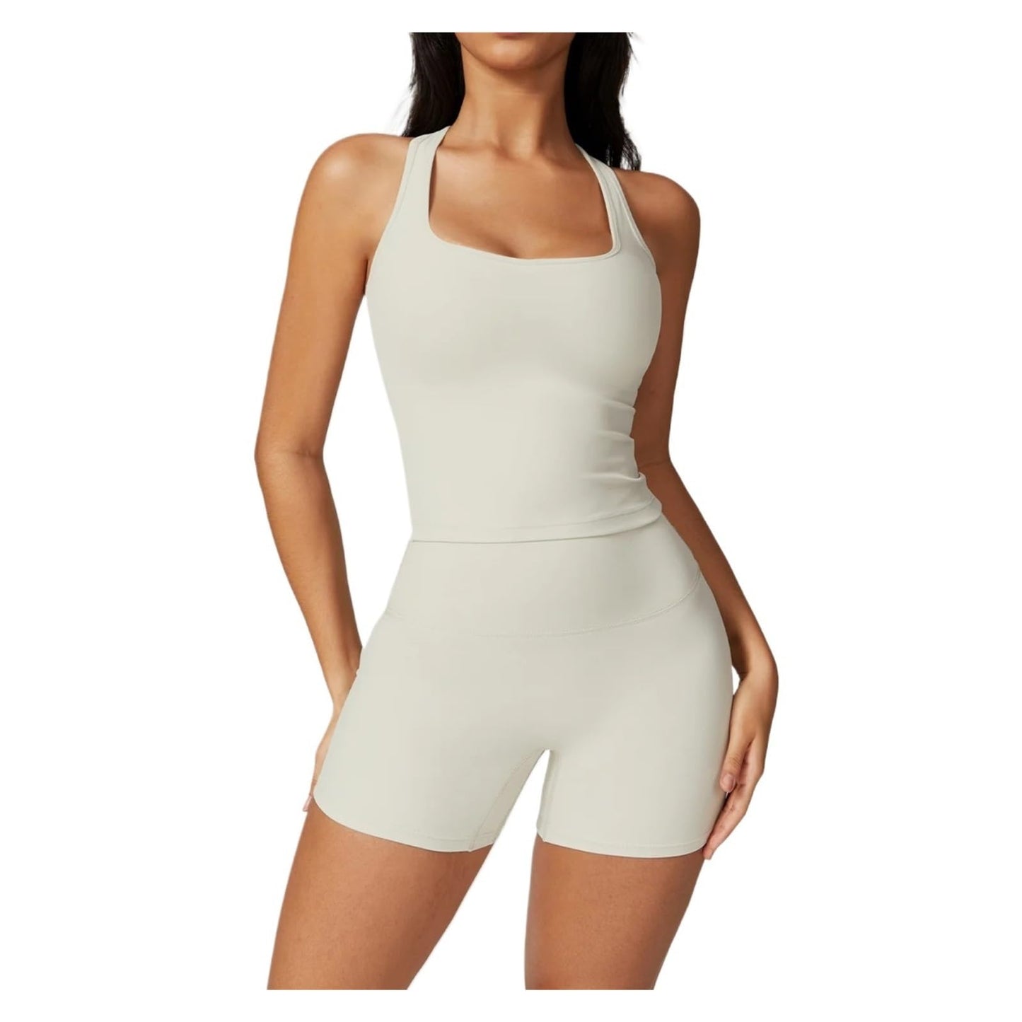 Women’s 2-Piece Workout Set with Top & Skirt Shorts
